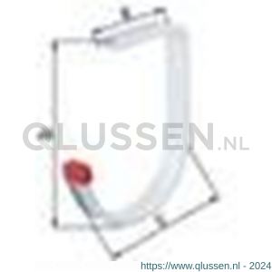 GAH Alberts plafondhaak afgerond aluminium 170x90 mm 805593