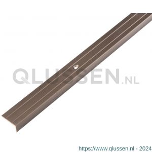 GAH Alberts trapbeschermingslijst aluminium brons geeloxeerd 24,5x10x1,5 mm 2 m 477172