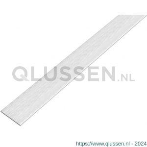 GAH Alberts platte stang zelfklevend aluminium RVS optiek licht 25x2 mm 1 m 488802