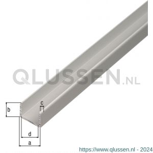 GAH Alberts U-profiel zelfklevend aluminium zilver 10x8,9x10x1,5 mm 1 m 030104