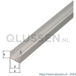 GAH Alberts U-profiel zelfklevend aluminium zilver 15x19,9x15x2 mm 1 m 030708