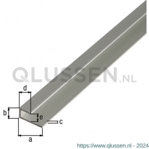 GAH Alberts afdeklijst profiel zelfklemmend aluminium zilver geeloxeerd 20x9x10 mm 2 m 030951