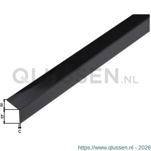 GAH Alberts hoekprofiel zelfklevend PVC zwart hoogglans 20x20x1,5 mm 1 m 433000
