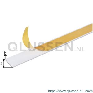 GAH Alberts platte stang zelfklevend aluminium wit 20x2 mm 1 m 433598