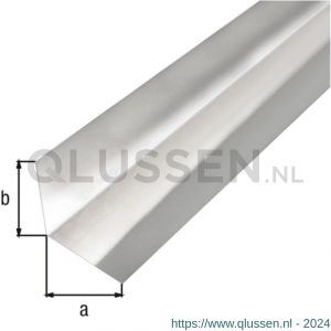 GAH Alberts gladde plaat gefaceteerd L aluminium blank 50x50 mm 2 m 462802