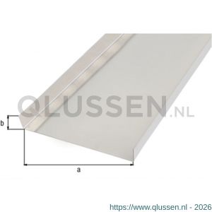 GAH Alberts gladde plaat gefaceteerd U aluminium blank 18x130x18 mm 2 m 462888