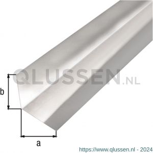 GAH Alberts gladde plaat gefaceteerd L aluminium blank 50x50 mm 1 m 462901