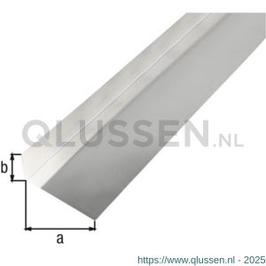 GAH Alberts gladde plaat gefaceteerd L aluminium blank 68x30 mm 1 m 462918