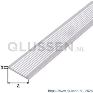 GAH Alberts platte stang platstaal geriffelt aluminium blank 40x3 mm 1 m 469863