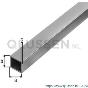 GAH Alberts vierkante buis aluminium blank 15x15x1 mm 2 m 469870
