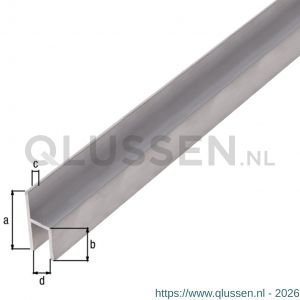 GAH Alberts stoelprofiel aluminium brute 26x11x1,5 mm 1 m 469955
