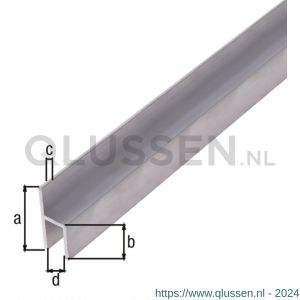 GAH Alberts stoelprofiel aluminium brute 26x11x1,5 mm 2 m 469986