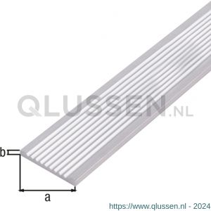 GAH Alberts platte stang platstaal geriffelt aluminium blank 30x3 mm 2 m 470630