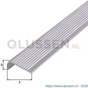 GAH Alberts trapbeschermingslijst aluminium blank 25x6x2 mm 1 m 470685