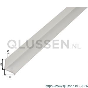 GAH Alberts hoekprofiel aluminium wit 30x30x2 mm 2,6 m 474966