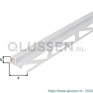 GAH Alberts afsluitprofiel afgerond tegel PVC wit 10 mm 2,5 m 476526