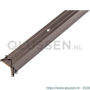 GAH Alberts trapbeschermingslijst aluminium brons geeloxeerd 24,5x20x1,5 mm 2 m 477271