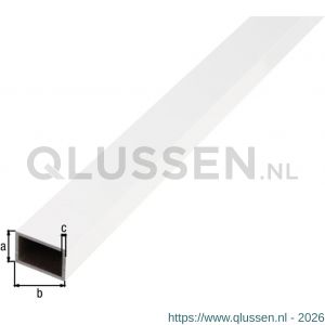 GAH Alberts rechthoekige buis aluminium wit 40x20x2 mm 2,6 m 479916