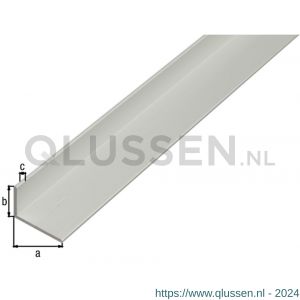 GAH Alberts hoekprofiel aluminium zilver 25x15x1,5 mm 2,6 m 480080