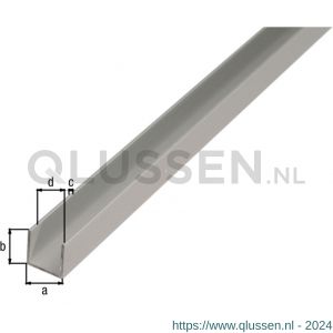 GAH Alberts U-profiel aluminium zilver 25x25x25x2,0 mm 2,6 m 480691