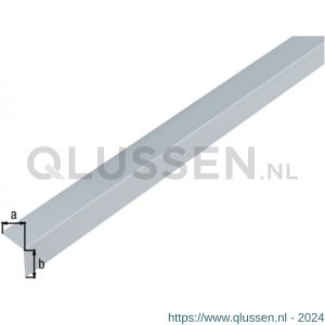 GAH Alberts hoekprofiel PVC aluminium grijs 25x15x1 mm 2,6 m 484675