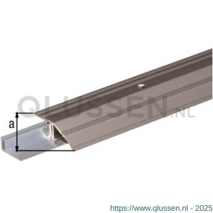 GAH Alberts compensatieprofiel Pro aluminium RVS geeloxeerd 44 mm 2,7 m 487225