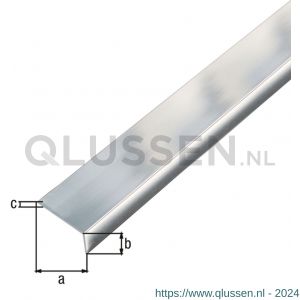 GAH Alberts hoekprofiel zelfklevend aluminium chroom 20x10x1 mm 2 m 488611