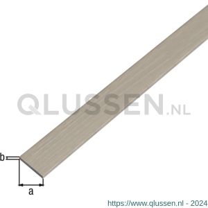 GAH Alberts platte stang zelfklevend aluminium RVS optiek donker 20x2 mm 1 m 488673