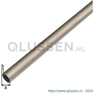 GAH Alberts ronde buis aluminium RVS optiek donker 10x1 mm 1 m 488710