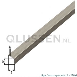 GAH Alberts hoekprofiel zelfklevend aluminium RVS optiek donker 15x15 mm 1 m 488734