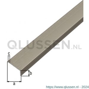 GAH Alberts hoekprofiel zelfklevend aluminium RVS optiek donker 20x10x1 mm 1 m 488758