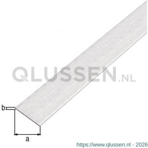 GAH Alberts platte stang zelfklevend aluminium RVS optiek donker 15x2 mm 1 m 488765
