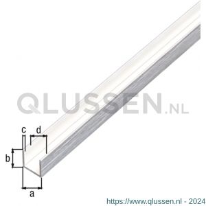 GAH Alberts U-profiel aluminium RVS optiek licht 10x10x10x1 mm 1 m 488949