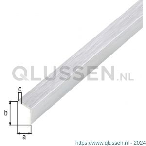 GAH Alberts hoekprofiel zelfklevend aluminium RVS optiek licht 10x10x1 mm 2 m 488994