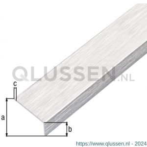 GAH Alberts hoekprofiel zelfklevend aluminium RVS optiek licht 15x10x1 mm 1 m 489083