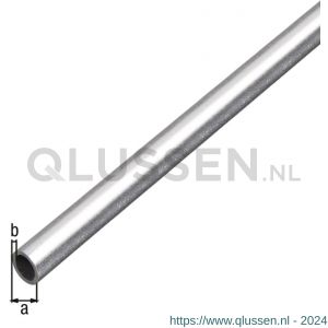 GAH Alberts ronde buis aluminium kogelgestraald zilver 8x1 mm 1 m 489199