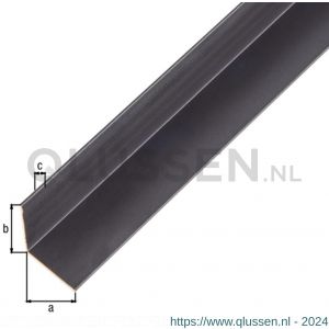 GAH Alberts hoekprofiel aluminium zwart 20x20x1 mm 1 m 489304