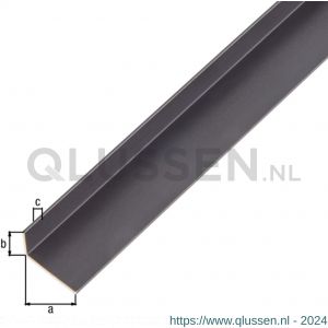 GAH Alberts hoekprofiel aluminium zwart 20x10x1 mm 1 m 489311