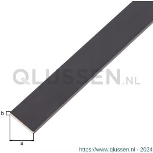 GAH Alberts platte stang aluminium zwart 20x2 mm 1 m 489373
