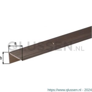 GAH Alberts trapbeschermingslijst geboord aluminium RVS geeloxeerd 43x23 mm 1 m SB 490478