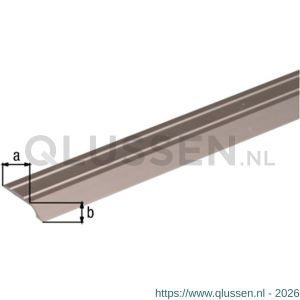 GAH Alberts compensatieprofiel zelfklevend aluminium RVS geeloxeerd 30x4 mm 0,9 m SB 490546