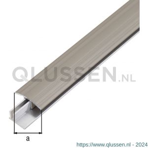 GAH Alberts overgangsprofiel Duo aluminium RVS geeloxeerd 34 mm 1 m SB 492700