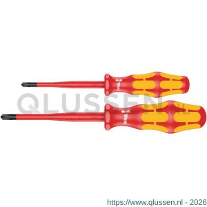 Wera 165 iS PZ/ S nummer 1 en 2 schroevendraaierset Kraftform Plus serie 100 gereduceerde klingdiameter 2 delig 05006470001