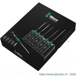 Wera 2035/6 A Micro schroevendraaierset met houder 6 delig 05118150001