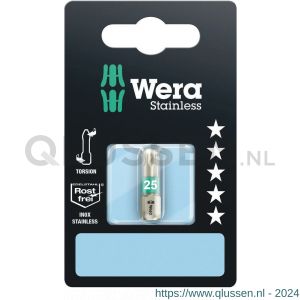 Wera 3867/1 TS ZB Torx bit RVS TX 20x25 mm 05073622001