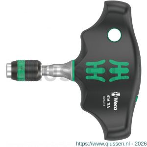 Wera 416 RA T-greep bithandhouder met ratelfunctie en Rapidaptor snelwisselfunctie 1/4 inch x 45 mm 05023461001