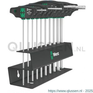 Wera 454/10 HF set inch 2 schroevendraaierset T-greep-schroevendraaier Hex-Plus vasthoudfunctie inch 10 delig 05023454001