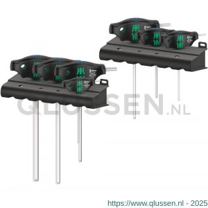 Wera 454/7 HF set 1 schroevendraaierset T-greep-schroevendraaier Hex-Plus vasthoudfunctie 7 delig 05023450001