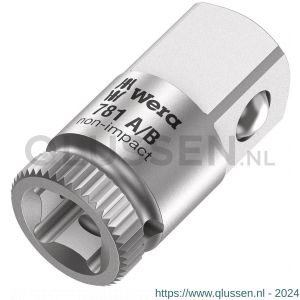 Wera 781 A 1/4 inch dopsleutel adapter 781 A/C 1/2 inch x 36 mm x 1/4 inch 05042671001