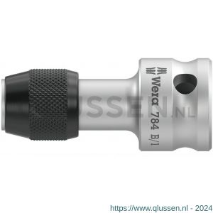 Wera 784 B 3/8 inch bit adapter met snelwisselfunctie artikelnummer 784 B/1x1/4 inch x 43 mm 05042755001